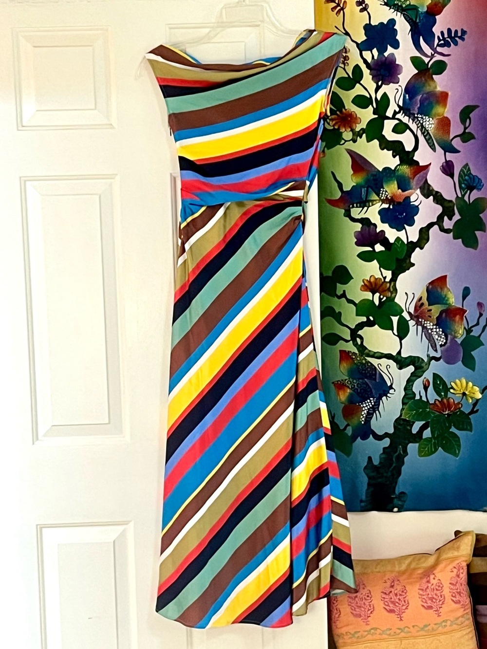 NWT Staud Phare Silk Maxi Dress Market Stripe 🌟Very Rare🌟 - Picture 13 of 16